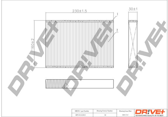 Filtras, salono oras Dr!ve+ DP1110.12.0012