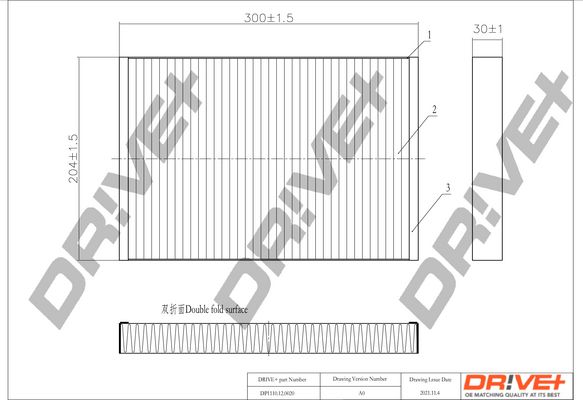 Filter, cabin air Dr!ve+ DP1110.12.0020