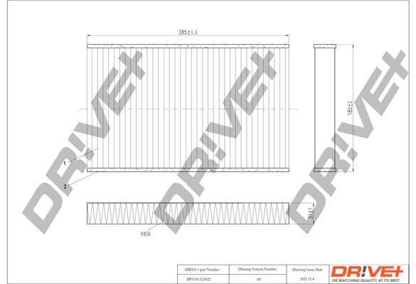 Filter, cabin air Dr!ve+ DP1110.12.0022