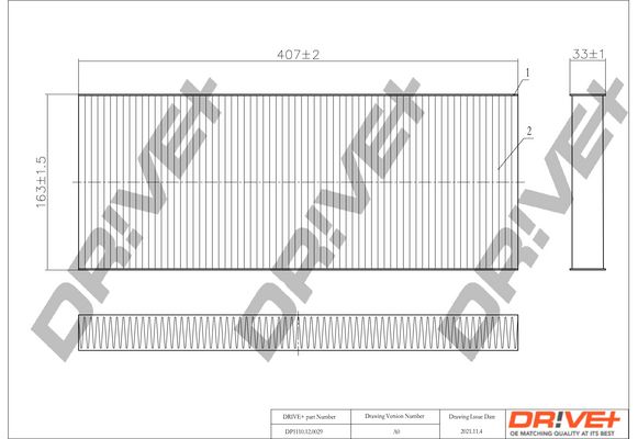 Filtras, salono oras Dr!ve+ DP1110.12.0029