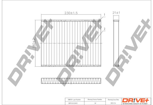 Filtras, salono oras Dr!ve+ DP1110.12.0031