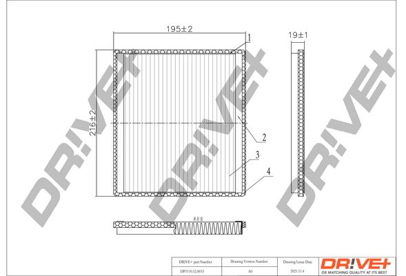 Filter, cabin air Dr!ve+ DP1110.12.0033