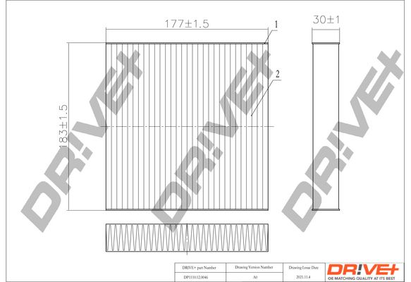 Фільтр, повітря у салоні Dr!ve+ DP1110.12.0046