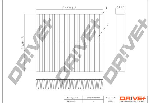 Filter, cabin air Dr!ve+ DP1110.12.0047