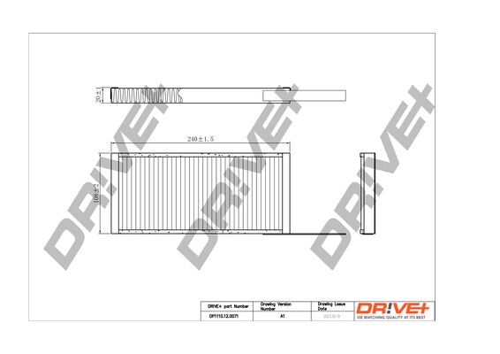 Filter, cabin air Dr!ve+ DP1110.12.0071