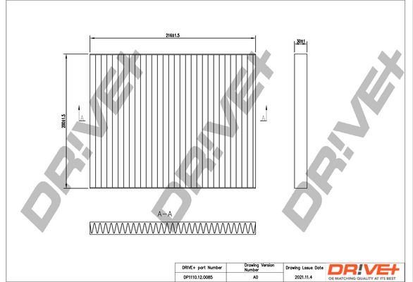 Filter, cabin air Dr!ve+ DP1110.12.0085