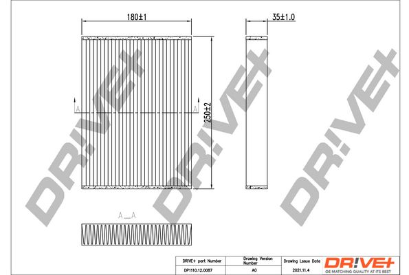 Фільтр, повітря у салоні Dr!ve+ DP1110.12.0087