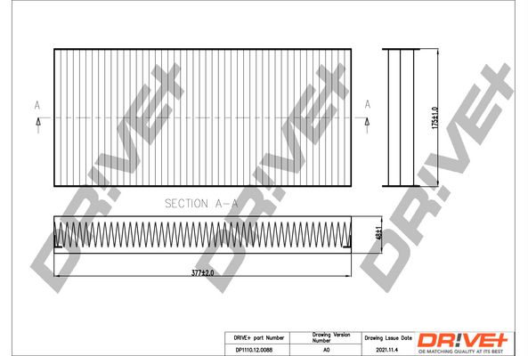 Filtras, salono oras Dr!ve+ DP1110.12.0088