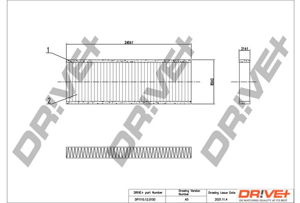 Filter, cabin air Dr!ve+ DP1110.12.0100