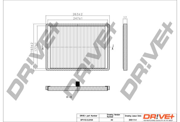 Filtras, salono oras Dr!ve+ DP1110.12.0104