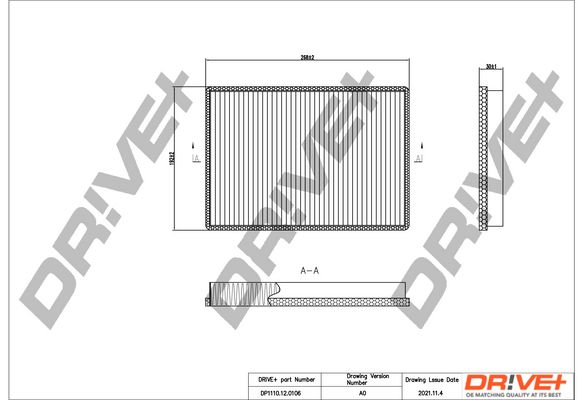 Filter, cabin air Dr!ve+ DP1110.12.0106