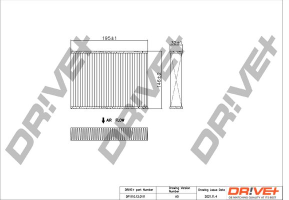 Filtras, salono oras Dr!ve+ DP1110.12.0111