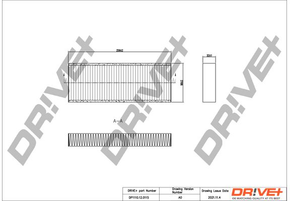 Фільтр, повітря у салоні Dr!ve+ DP1110.12.0115