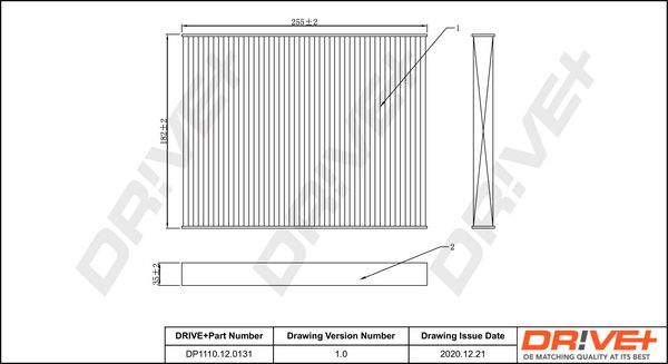 Filter, cabin air Dr!ve+ DP1110.12.0131