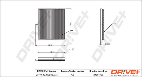 Filter, cabin air Dr!ve+ DP1110.12.0153