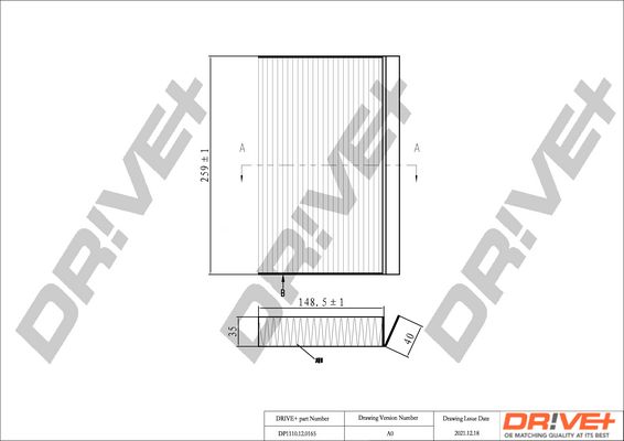 Filtras, salono oras Dr!ve+ DP1110.12.0165