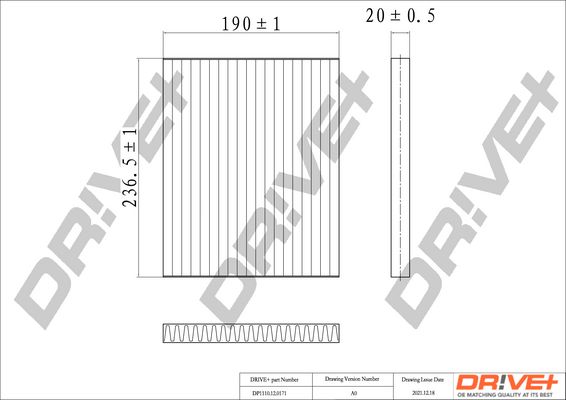 Filter, cabin air Dr!ve+ DP1110.12.0171