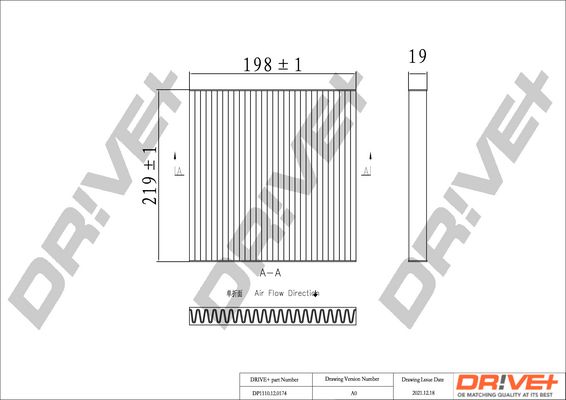 Filter, cabin air Dr!ve+ DP1110.12.0174