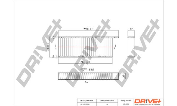 Filter, cabin air Dr!ve+ DP1110.12.0181