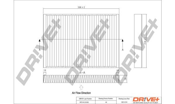 Filter, cabin air Dr!ve+ DP1110.12.0185