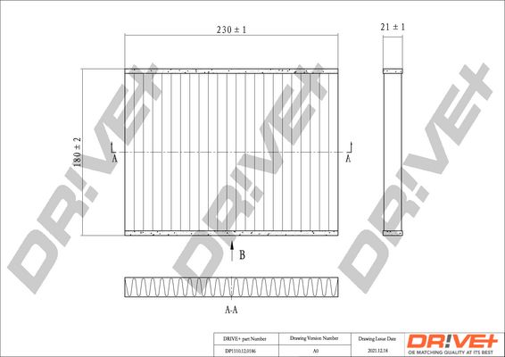 Filter, cabin air Dr!ve+ DP1110.12.0186