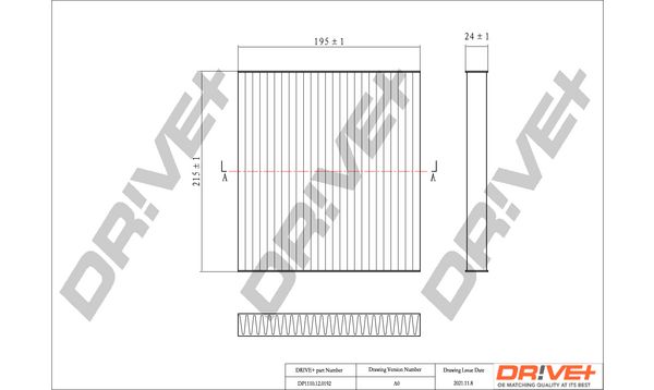 Фільтр, повітря у салоні Dr!ve+ DP1110.12.0192