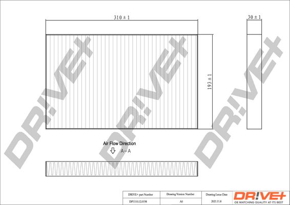 Filtras, salono oras Dr!ve+ DP1110.12.0198