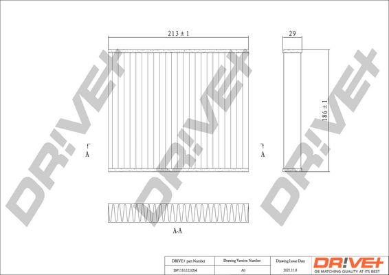 Фільтр, повітря у салоні Dr!ve+ DP1110.12.0204