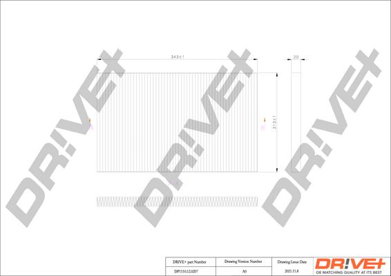 Filtras, salono oras Dr!ve+ DP1110.12.0207