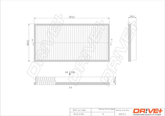 Фільтр, повітря у салоні Dr!ve+ DP1110.12.0210