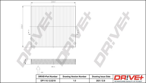 Filter, cabin air Dr!ve+ DP1110.12.0219