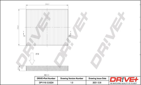 Filter, cabin air Dr!ve+ DP1110.12.0224