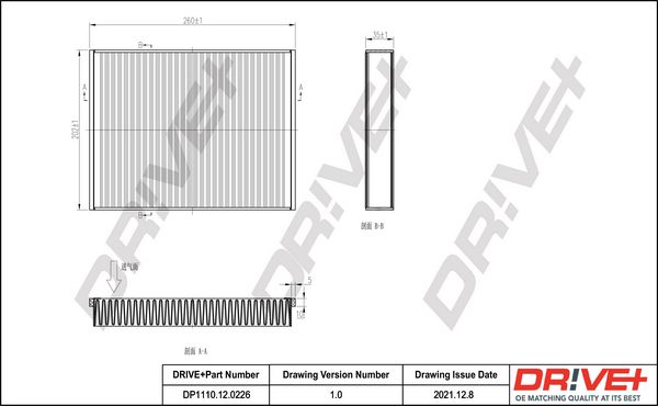 Filtras, salono oras Dr!ve+ DP1110.12.0226