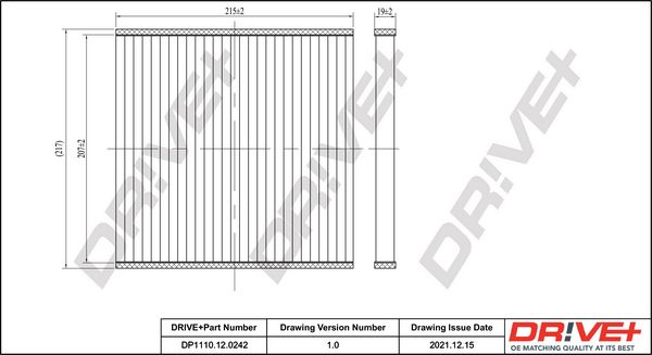 Filter, cabin air Dr!ve+ DP1110.12.0242