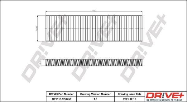 Filter, cabin air Dr!ve+ DP1110.12.0250