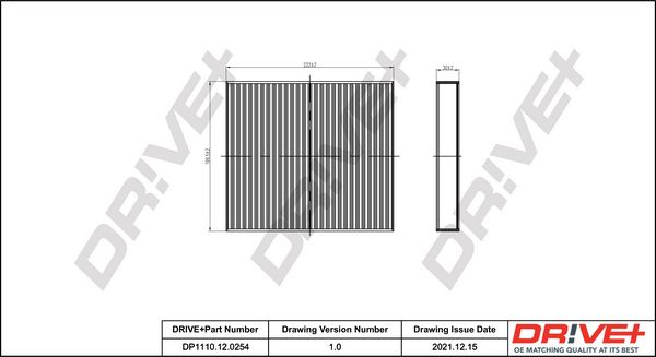 Filter, cabin air Dr!ve+ DP1110.12.0254