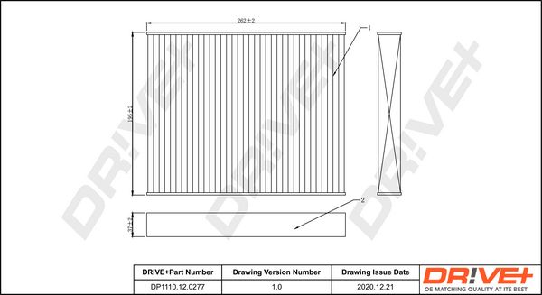 Filter, cabin air Dr!ve+ DP1110.12.0277