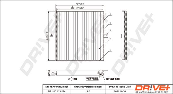 Filter, cabin air Dr!ve+ DP1110.12.0294