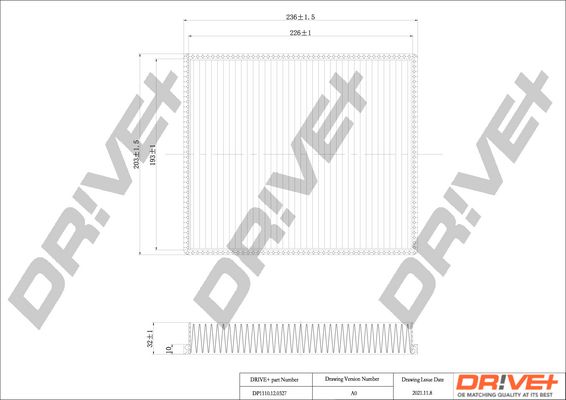 Filtras, salono oras Dr!ve+ DP1110.12.0327