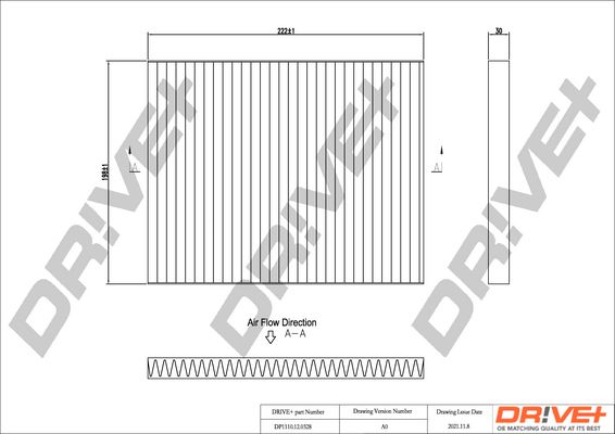 Фільтр, повітря у салоні Dr!ve+ DP1110.12.0328