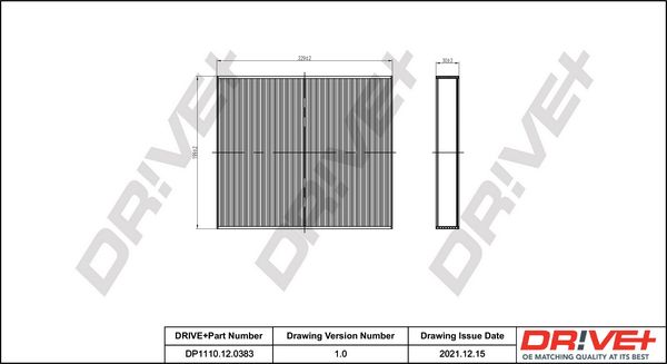 Filter, cabin air Dr!ve+ DP1110.12.0383