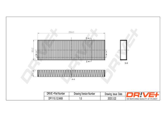 Filtras, salono oras Dr!ve+ DP1110.12.0408