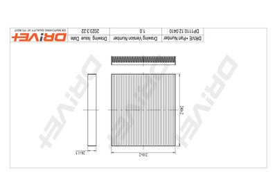 Filter, cabin air Dr!ve+ DP1110.12.0410