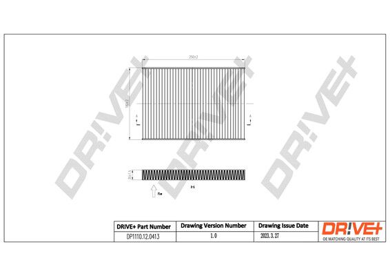 Filter, cabin air Dr!ve+ DP1110.12.0413