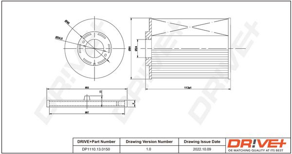 Kuro filtras Dr!ve+ DP1110.13.0150