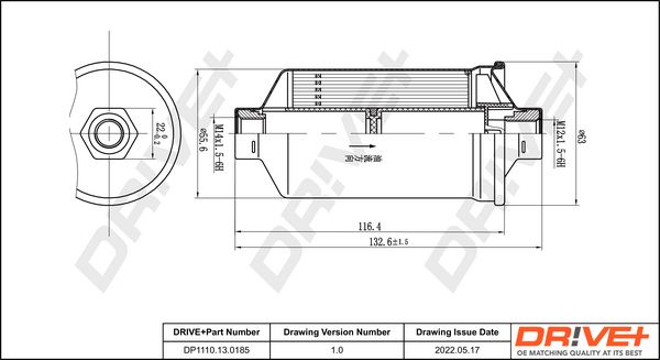 Kuro filtras Dr!ve+ DP1110.13.0185