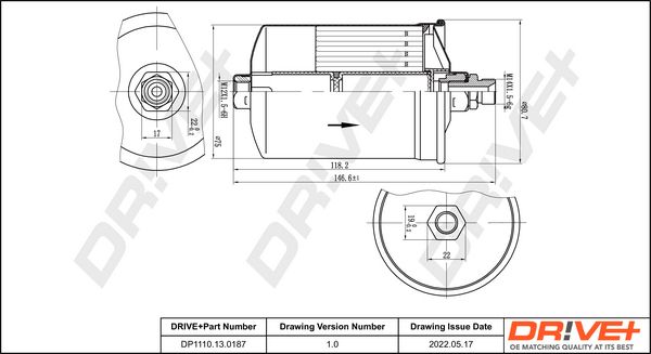 Kuro filtras Dr!ve+ DP1110.13.0187