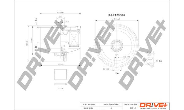 Kuro filtras Dr!ve+ DP1110.13.0266