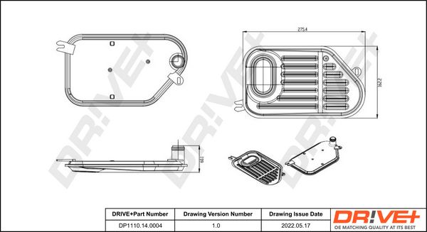 Hydraulic Filter, automatic transmission Dr!ve+ DP1110.14.0004