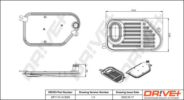 Hydraulic Filter, automatic transmission Dr!ve+ DP1110.14.0020